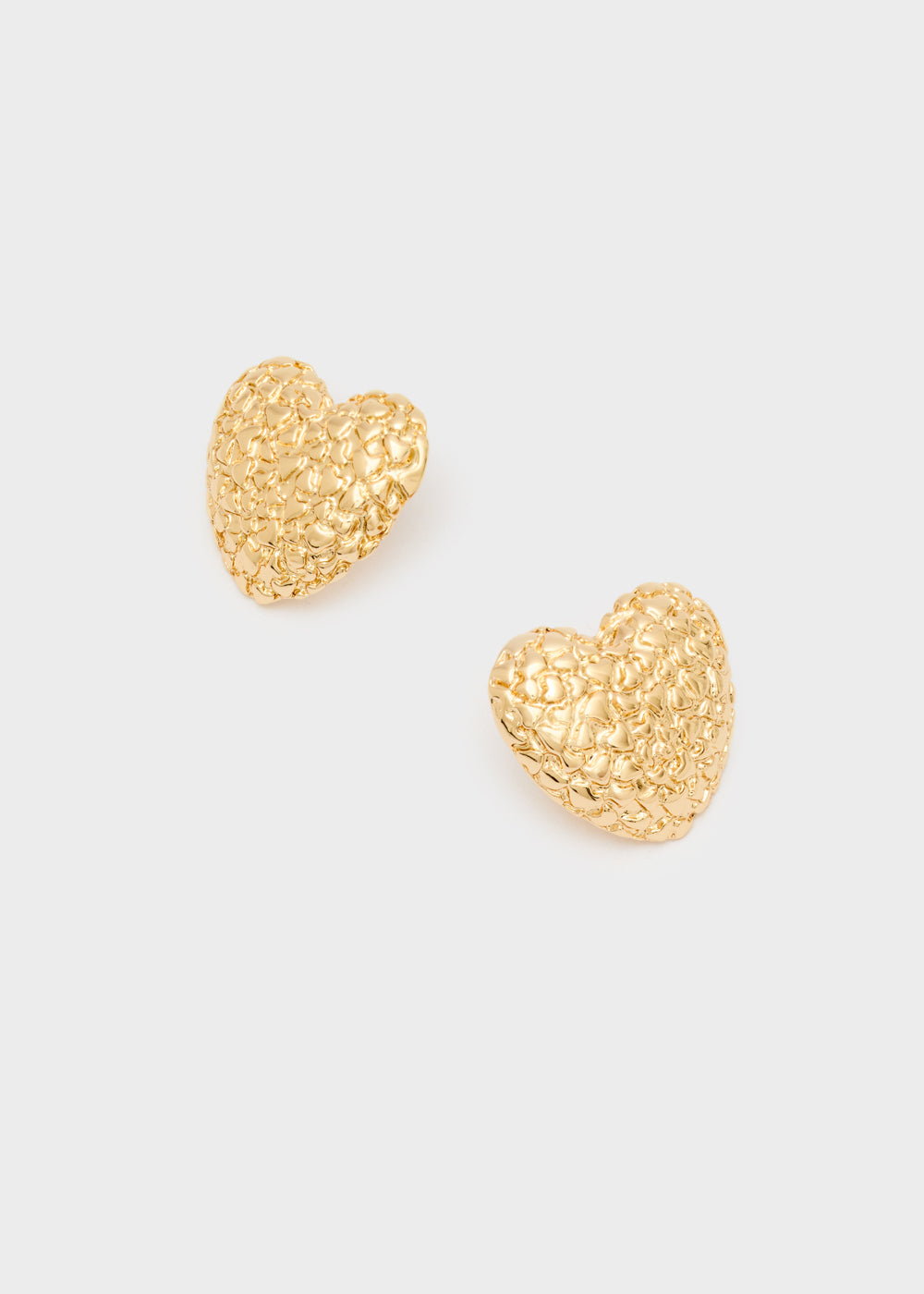 Orecchini CUORI martellati oro