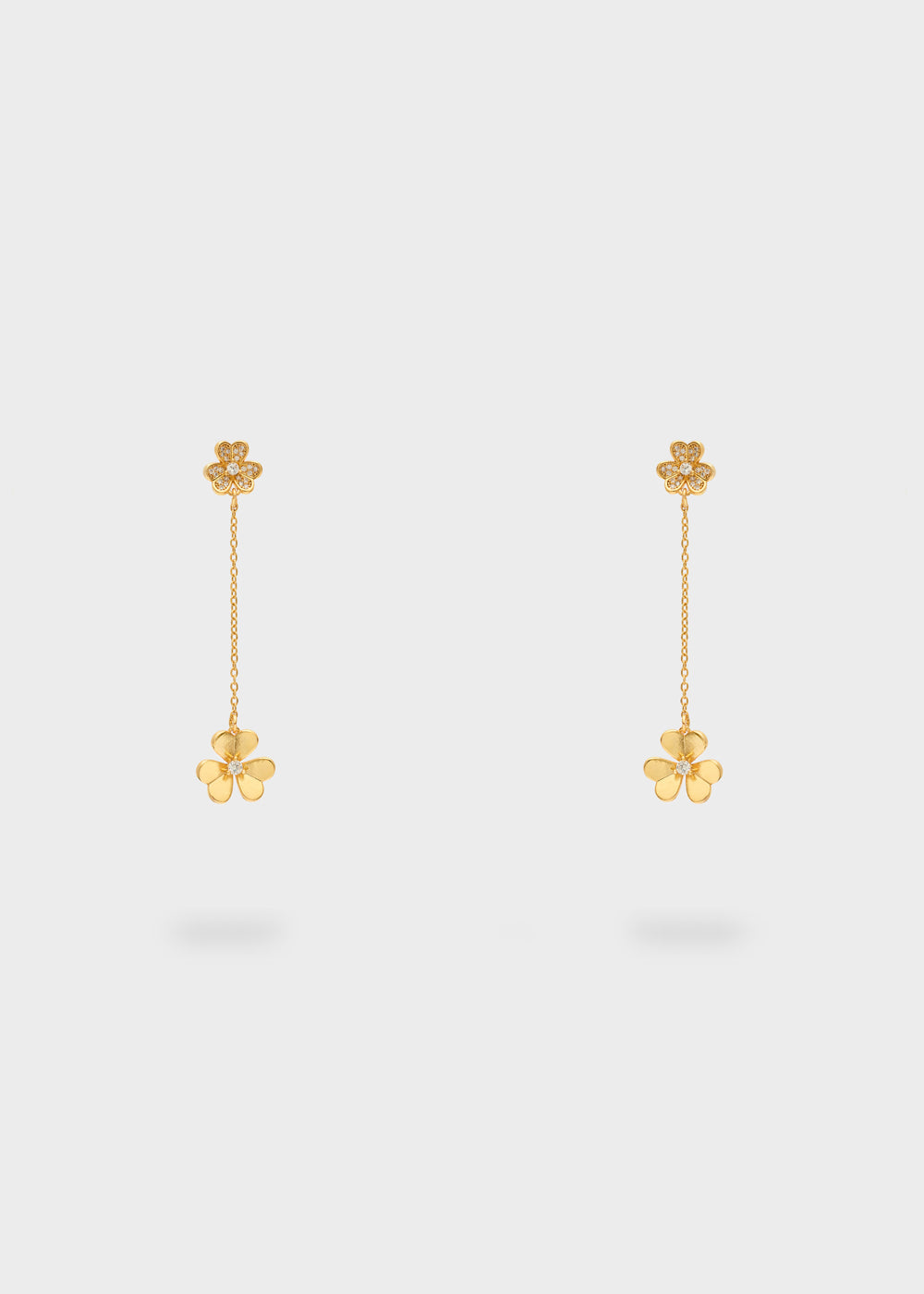 Orecchini pendenti con FIORE pietre oro