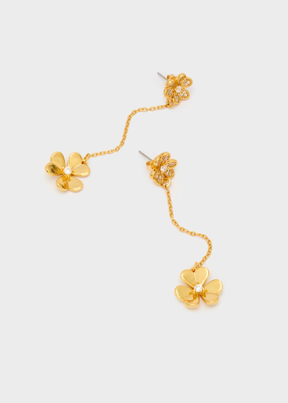 Orecchini pendenti con FIORE pietre oro