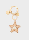 Portachiavi STARS pietre oro/argento