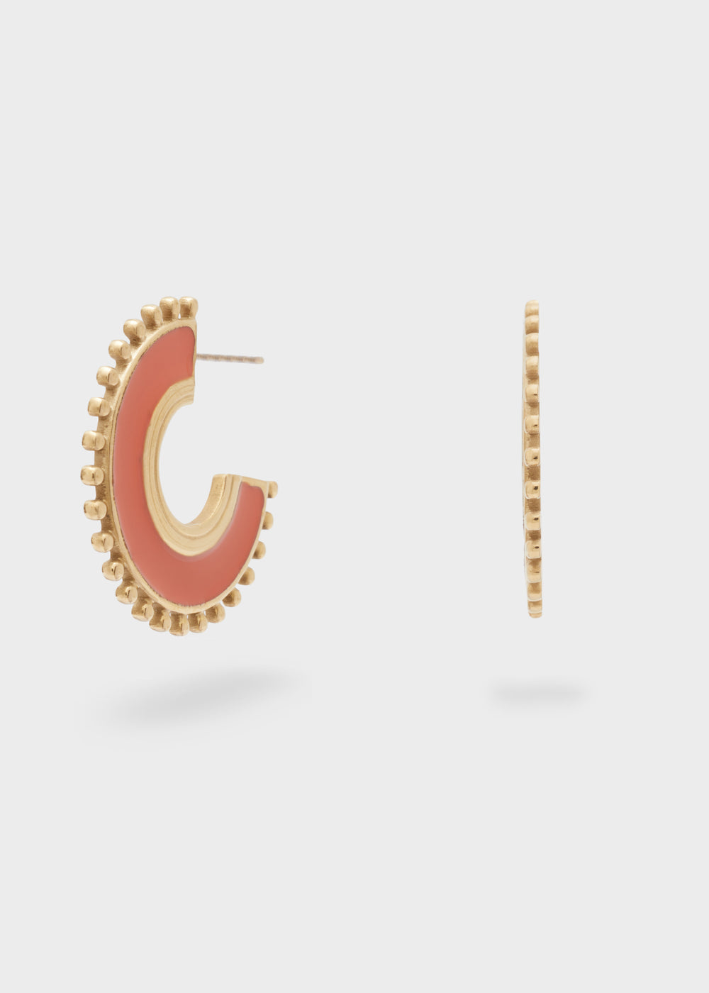 Orecchini cerchio ECHO smalto arancio  -30%