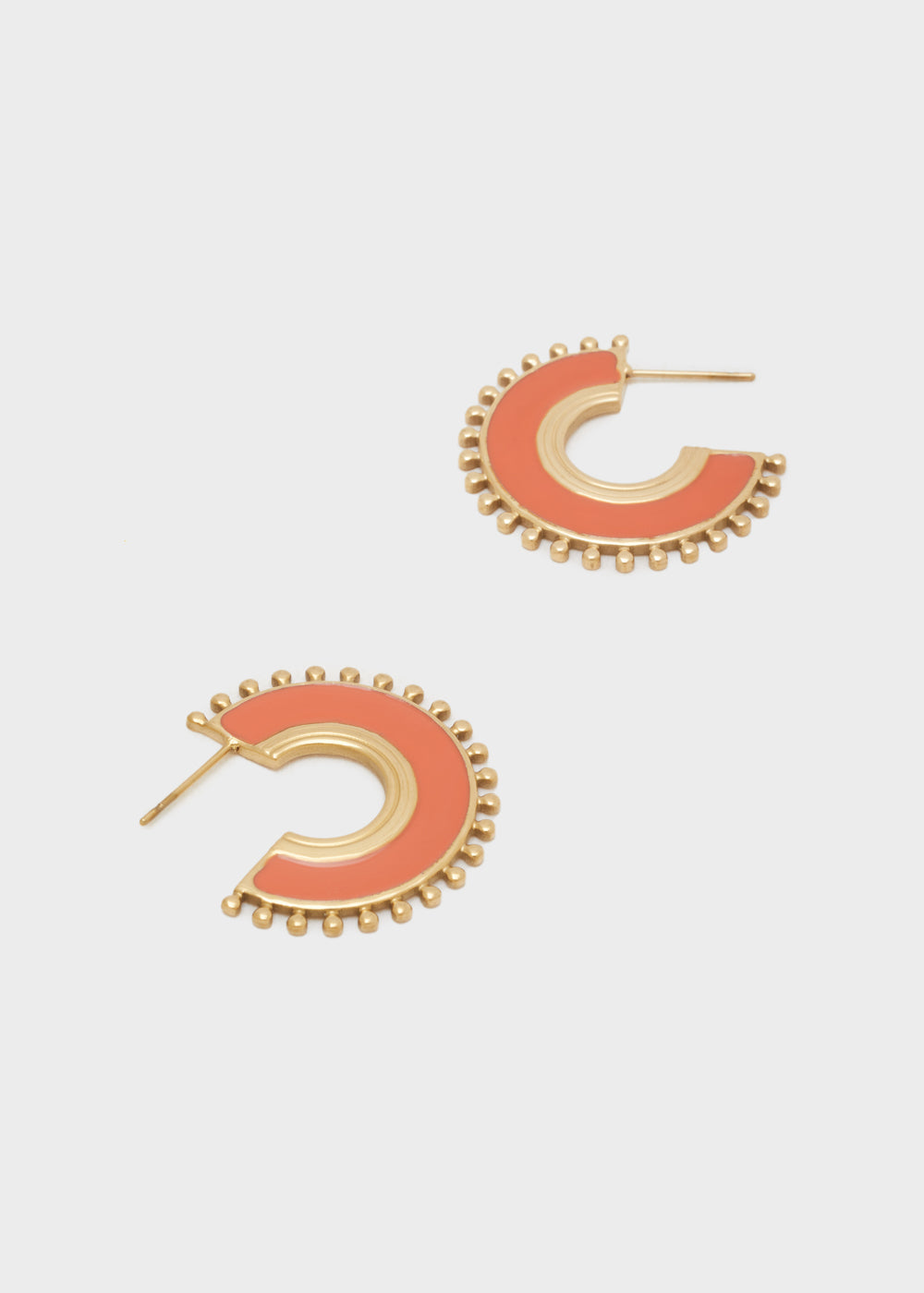 Orecchini cerchio ECHO smalto arancio  -30%