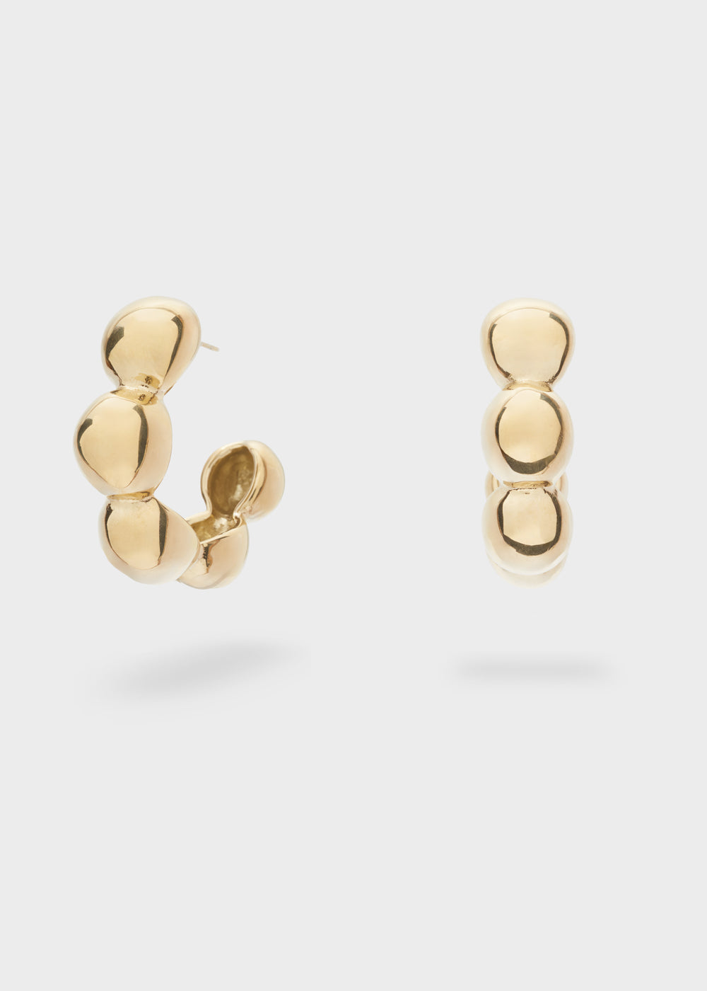 Orecchini cerchio multisfere oro