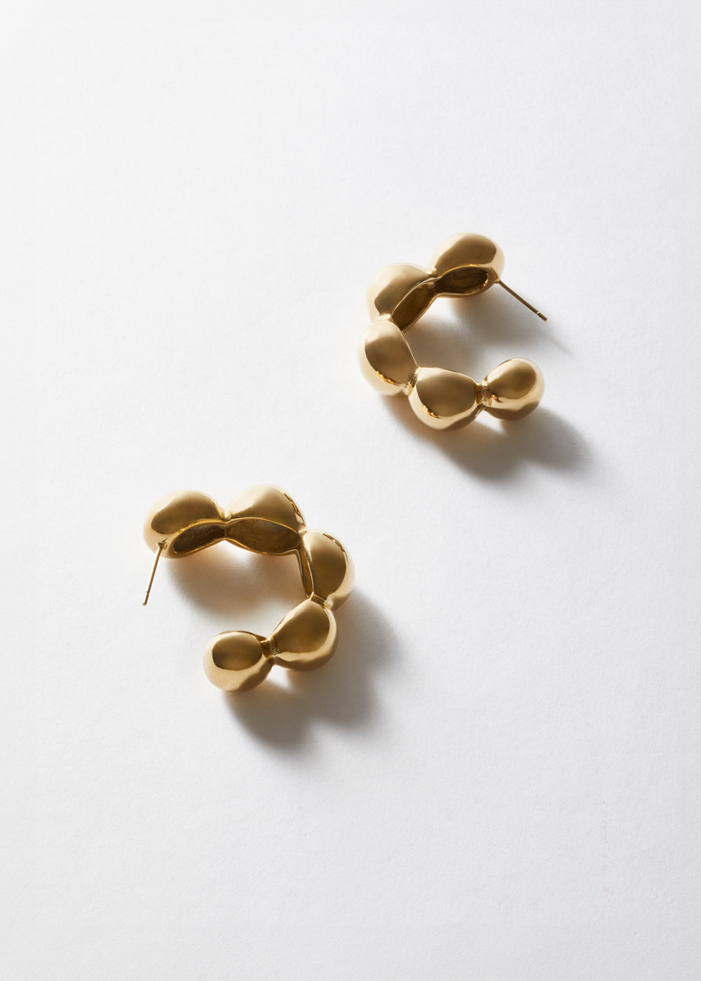 Orecchini cerchio multisfere oro