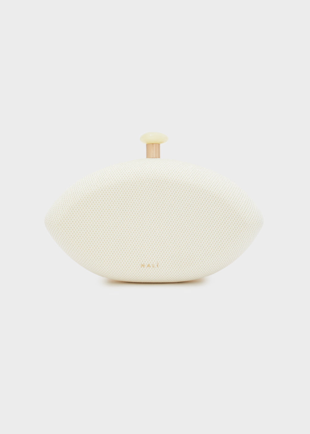 Clutch SHIVA ovale chiusura stone panna