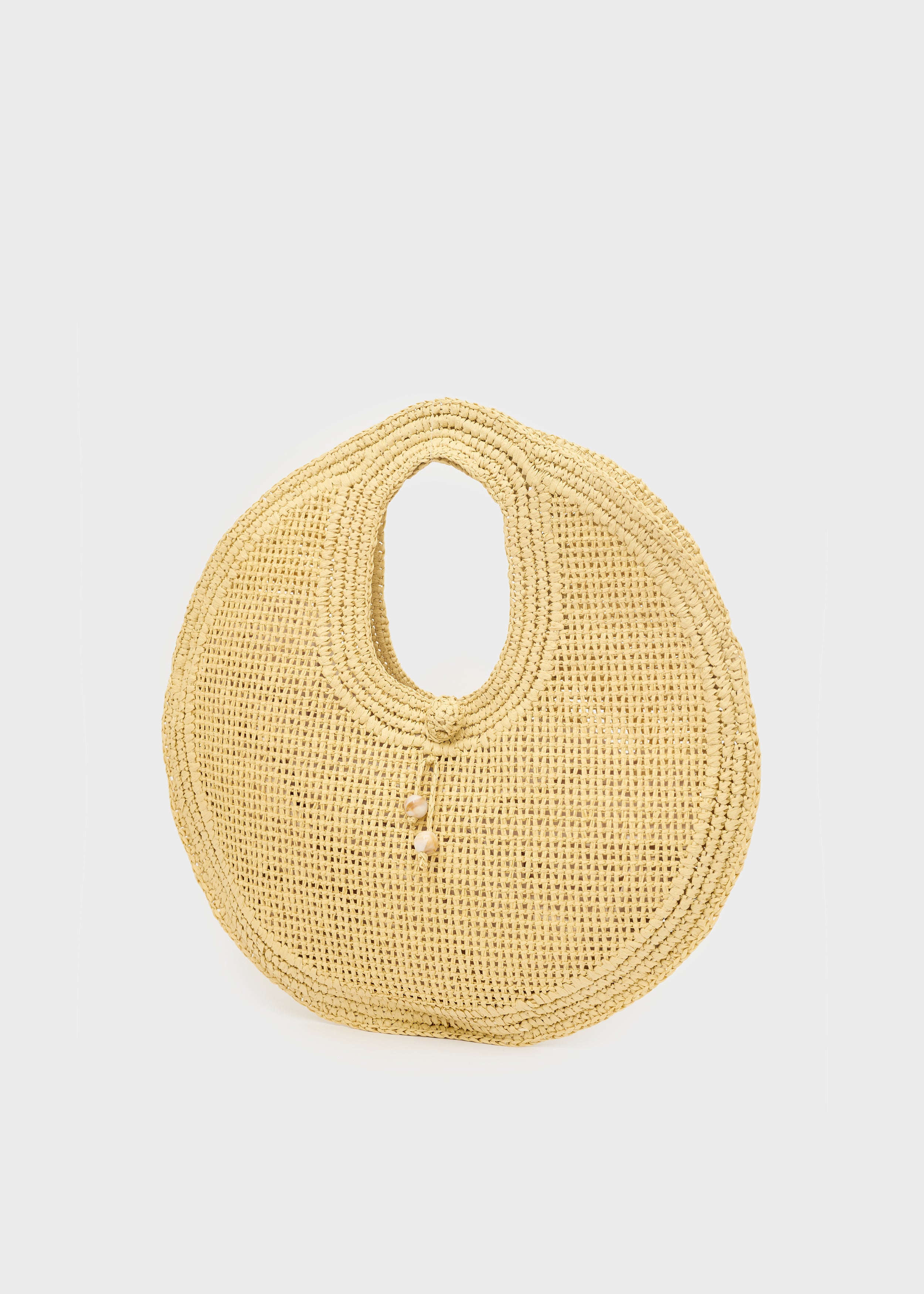 Borsa Jackie a spalla rotonda naturale