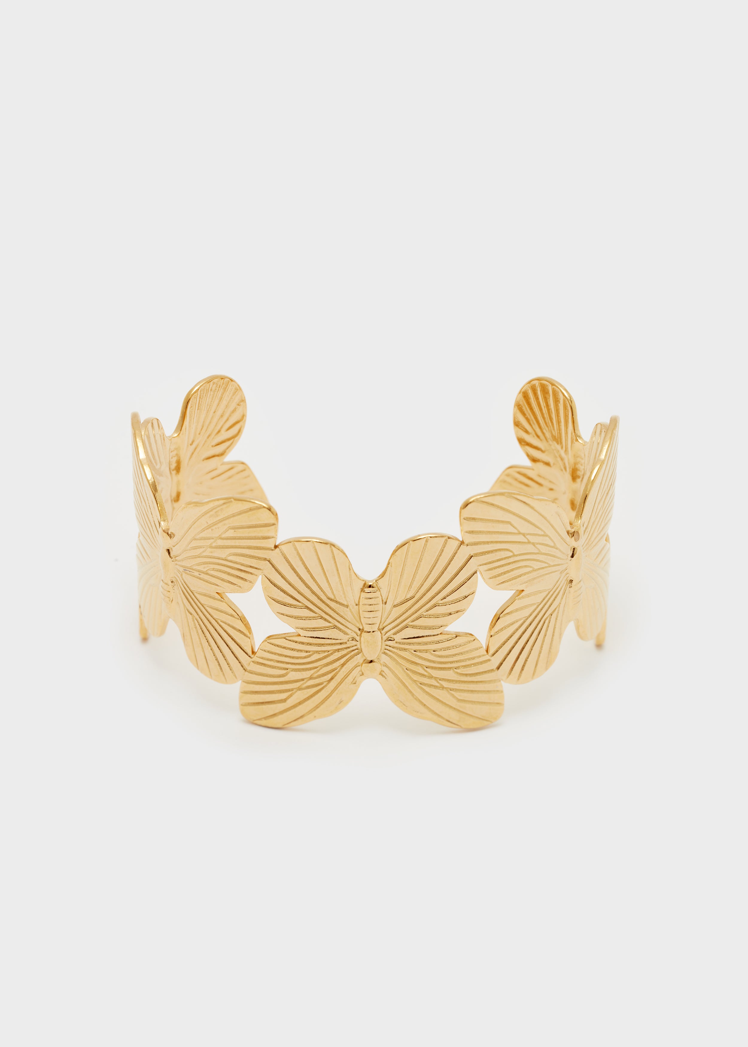 Bracciale rigido farfalle oro