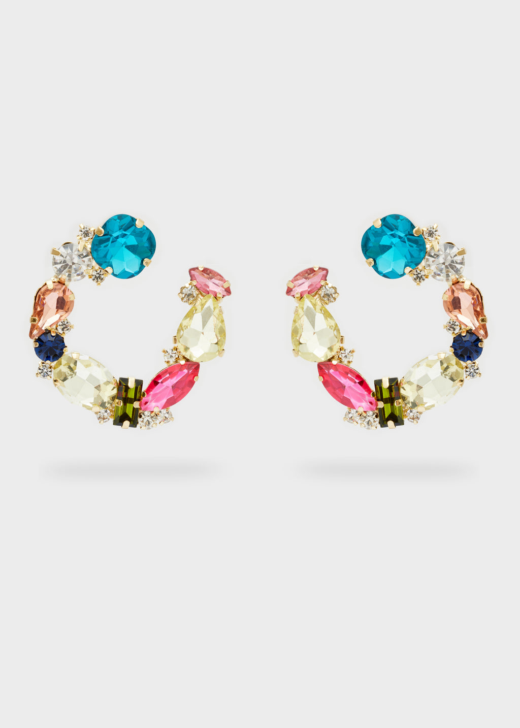 Orecchini cerchio pietre multicolor -20%