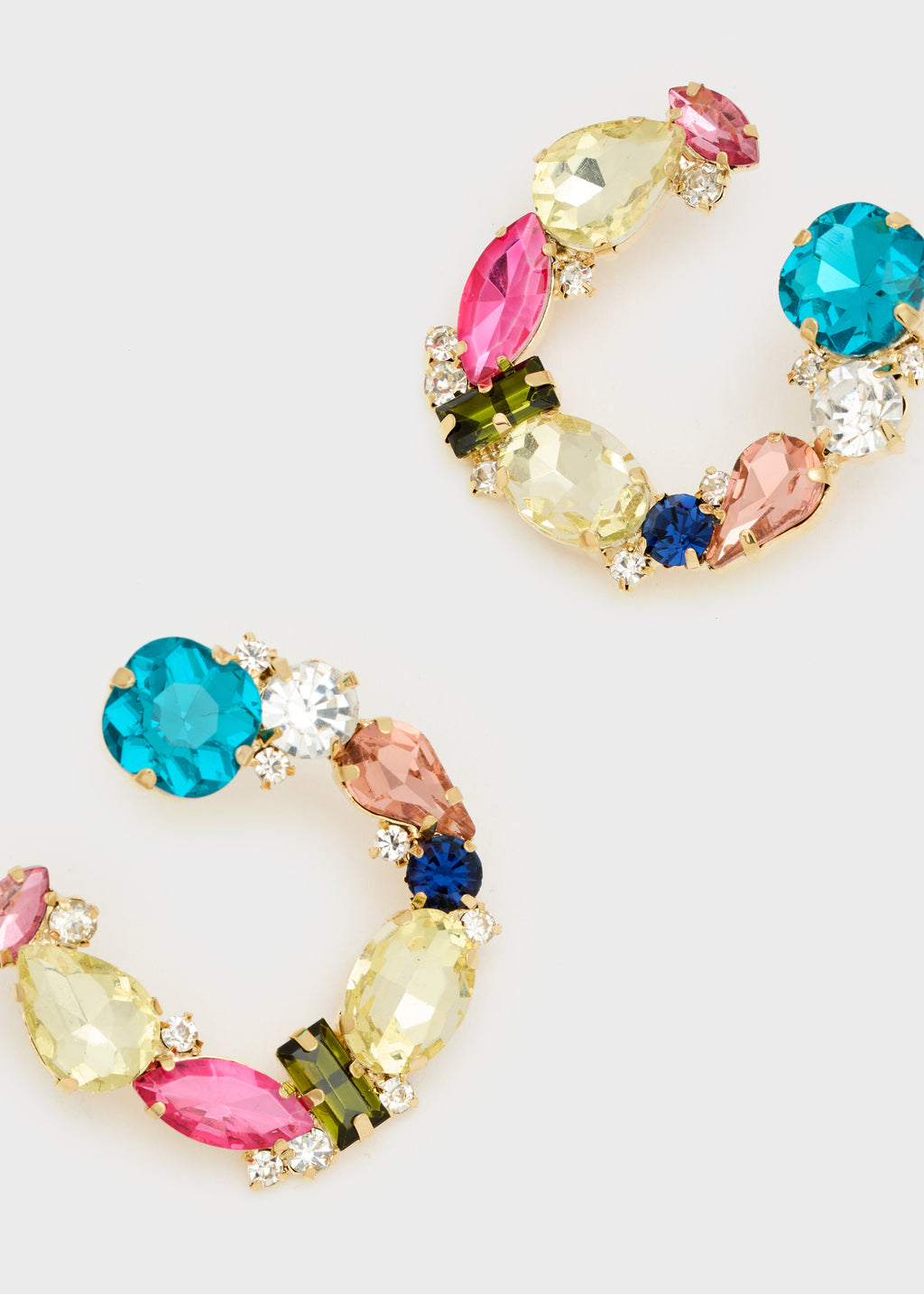 Orecchini cerchio pietre multicolor -20%