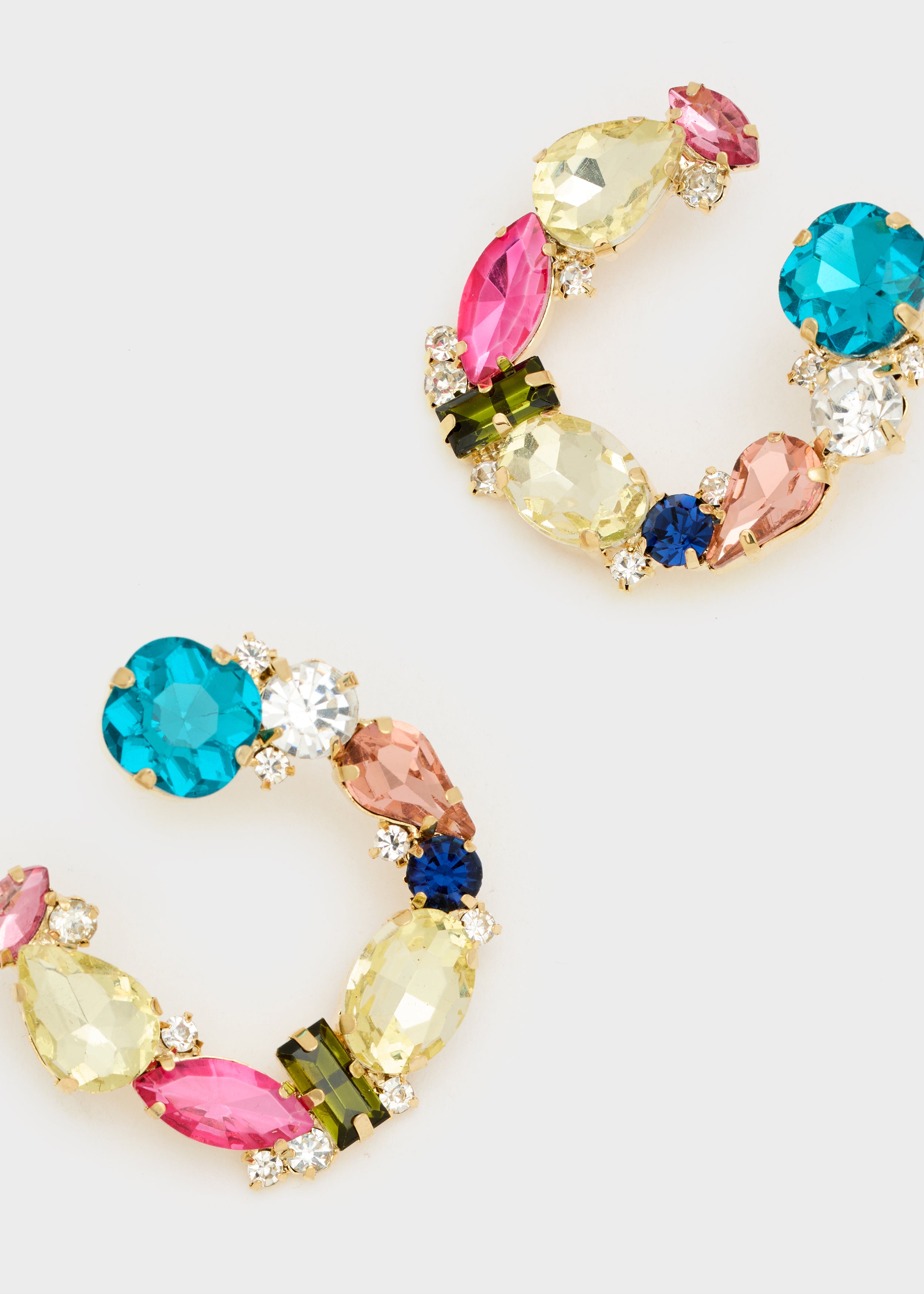 Orecchini cerchio pietre multicolor -20%