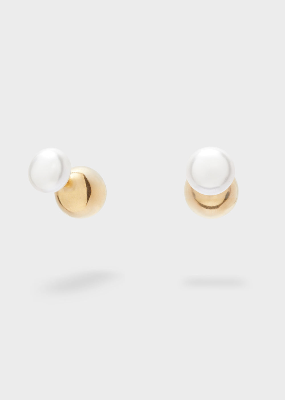 Orecchini sfera oro e perla