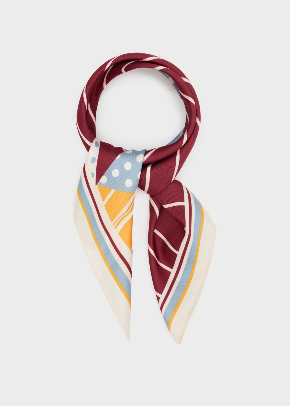 Foulard ROMBO bianco/azzurro