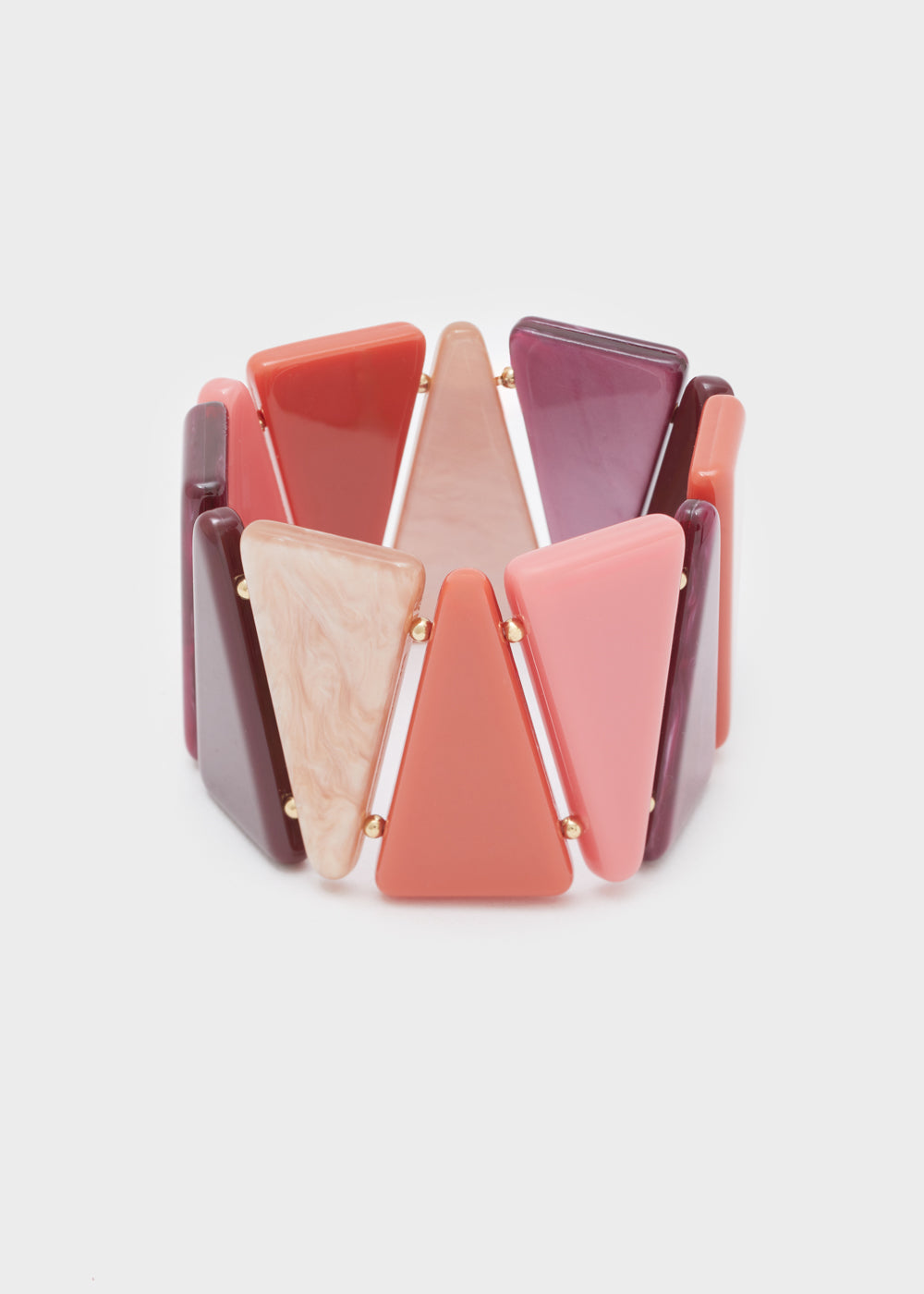 Bracciale MAY elastico resina corallo/viola