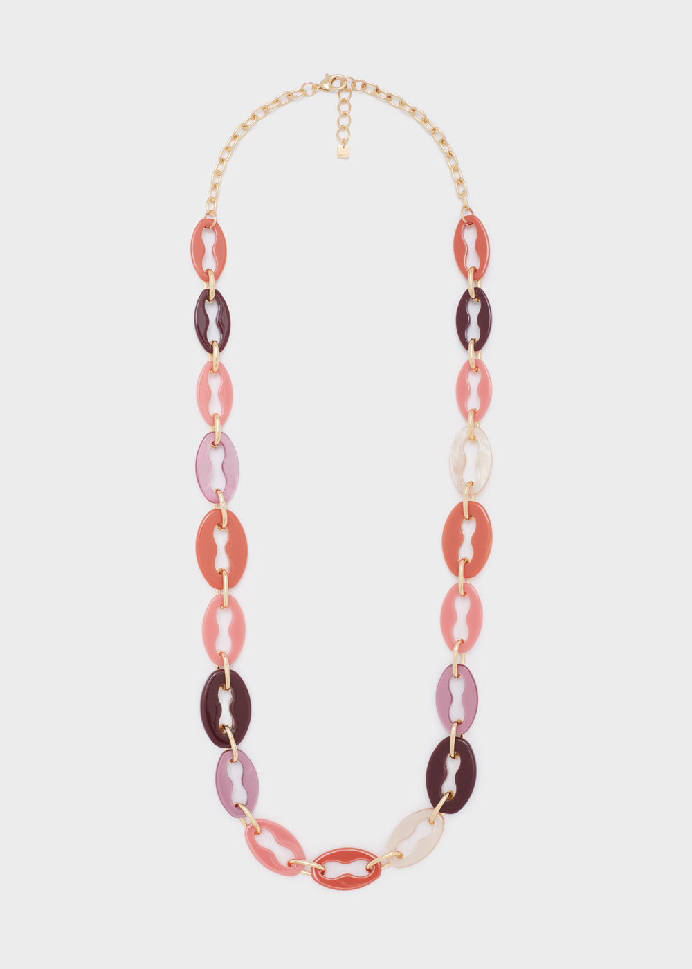 Collana lunga resina corallo/viola