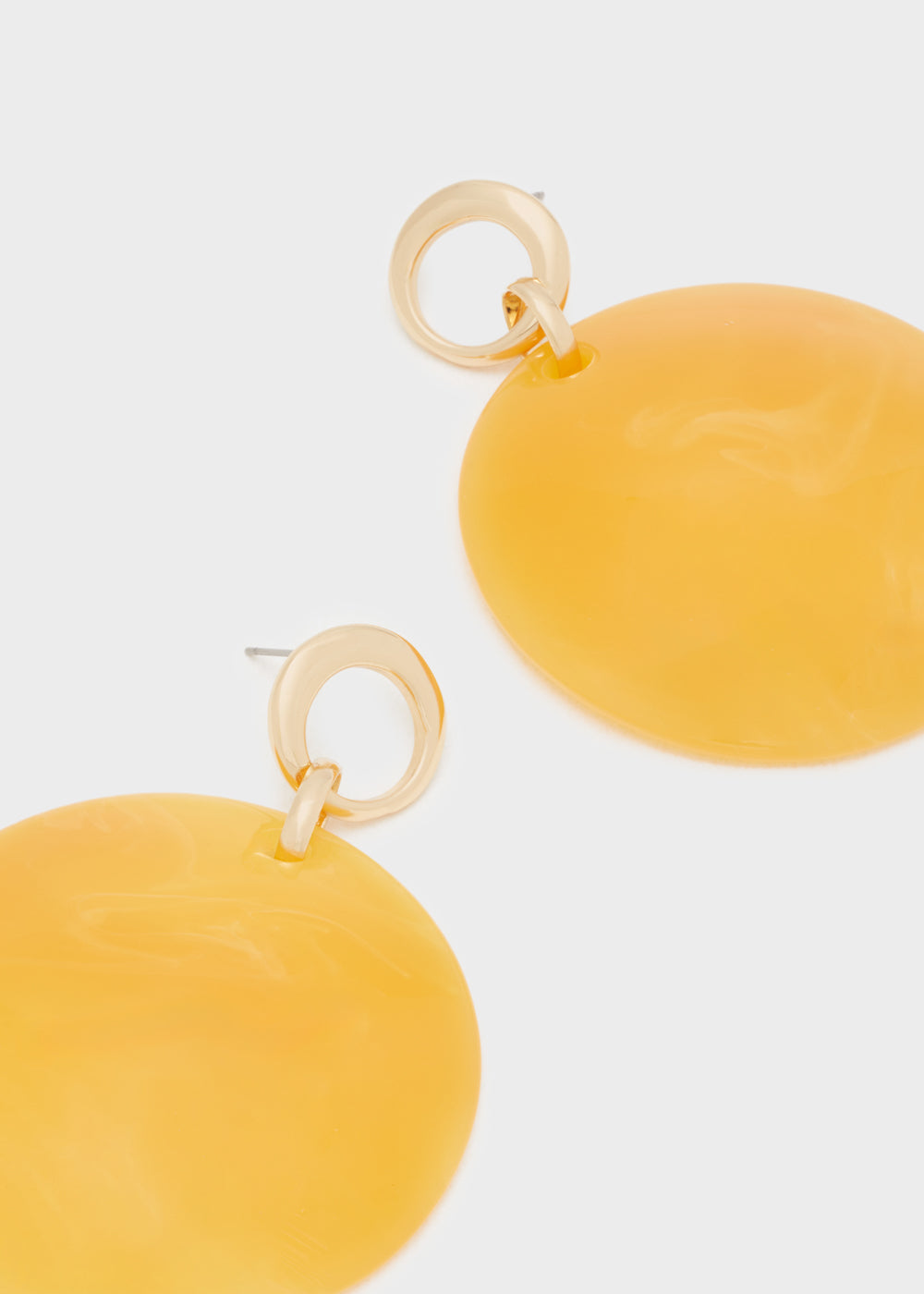 Orecchini SPHERE resina gialla