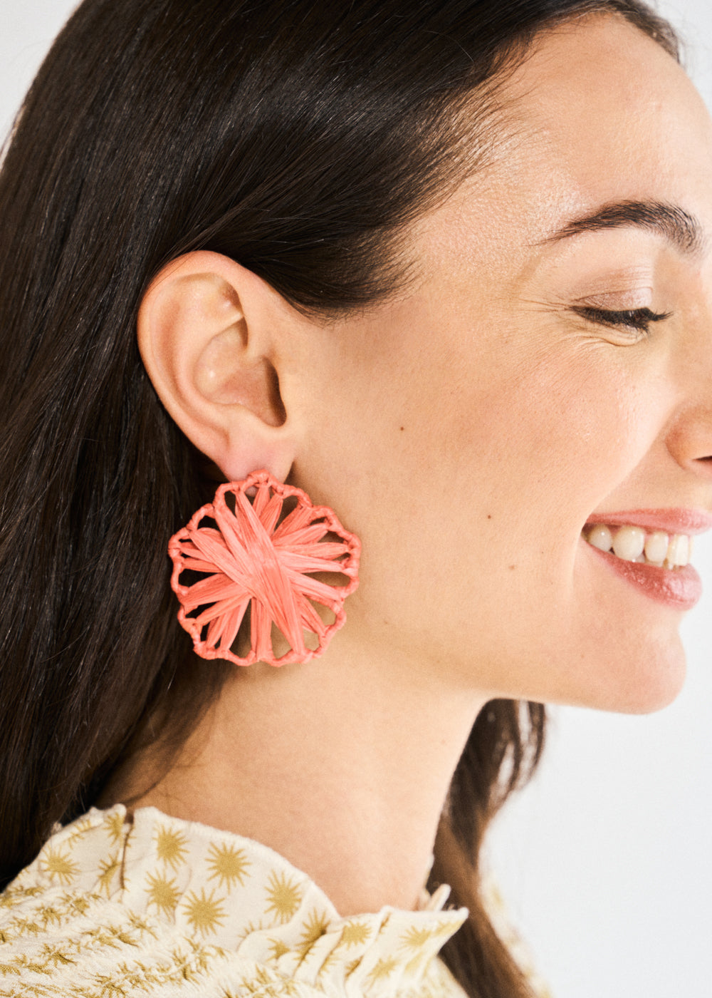 Orecchini MIMI FIORE in rafia over