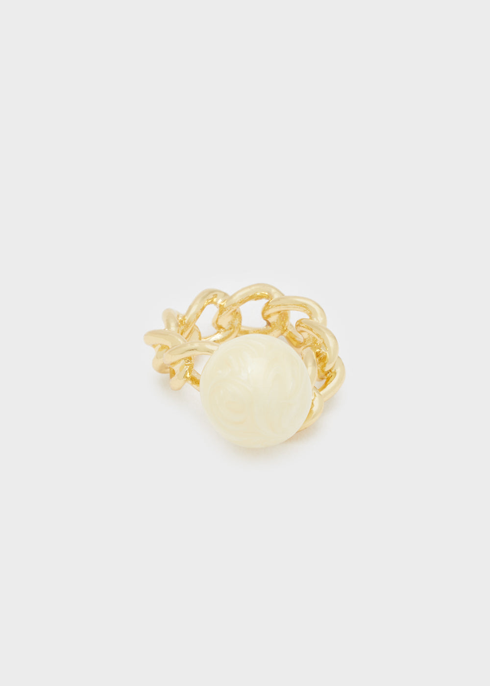 Anello CHAIN con  perla placcato oro