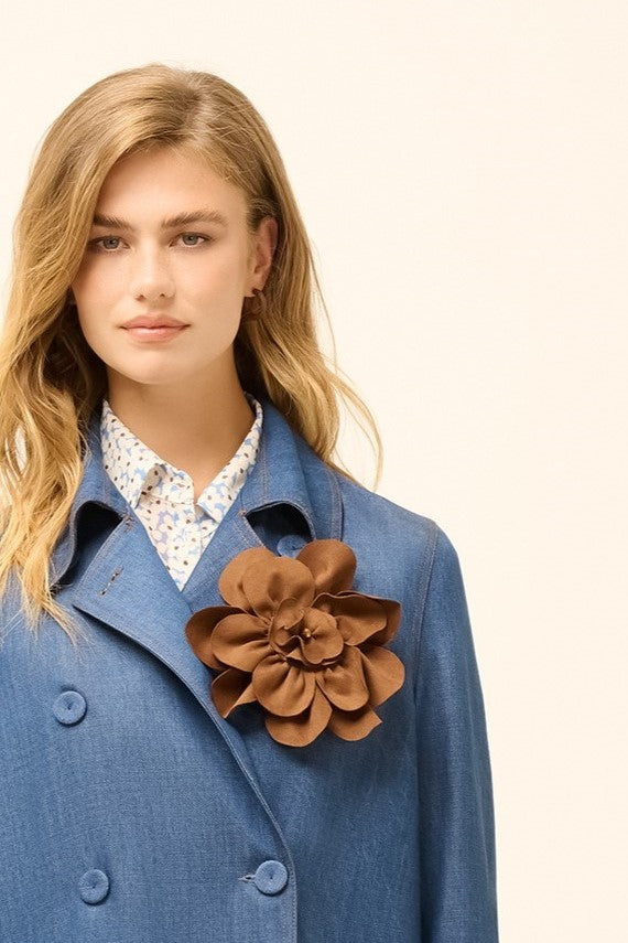 Giacchina doppiopetto chambray Le Sarte del Sole