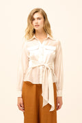 Camicia tasche con fiocco Le Sarte del Sole