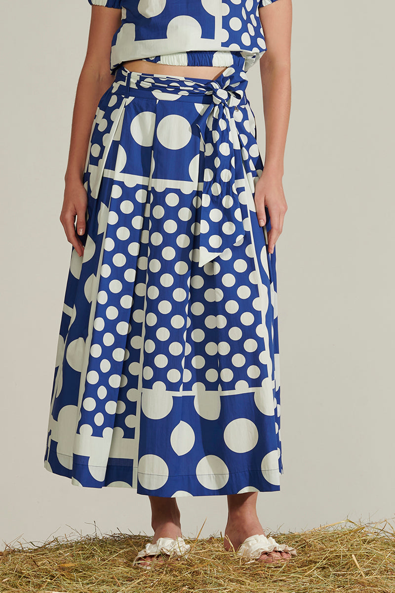 Gonna pois blu  -60%