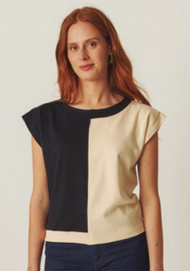 Top crop scollo tondo KATIA