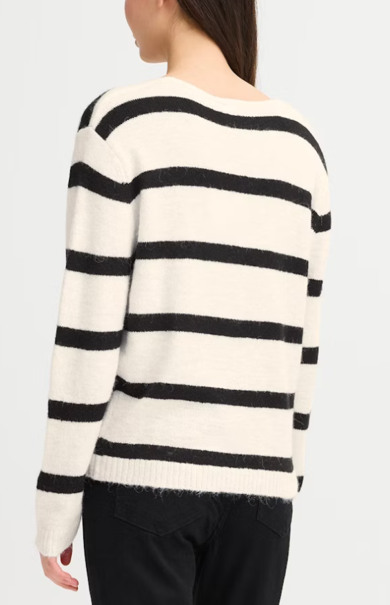 MAGLIA scollo V a righe MARA  -50%