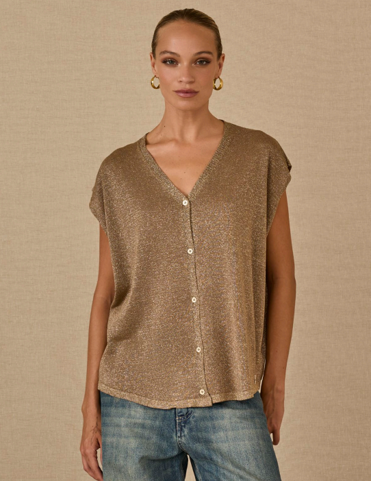 Gilet in viscosa lurex Souvenir