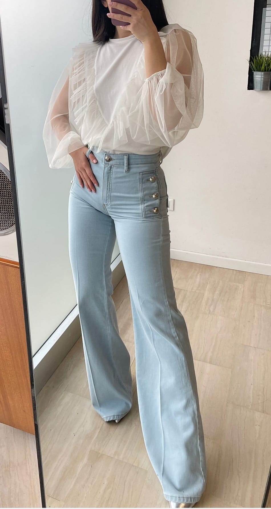 Pantalone palazzo bottoni