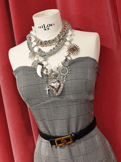 Abito fascia brillantini