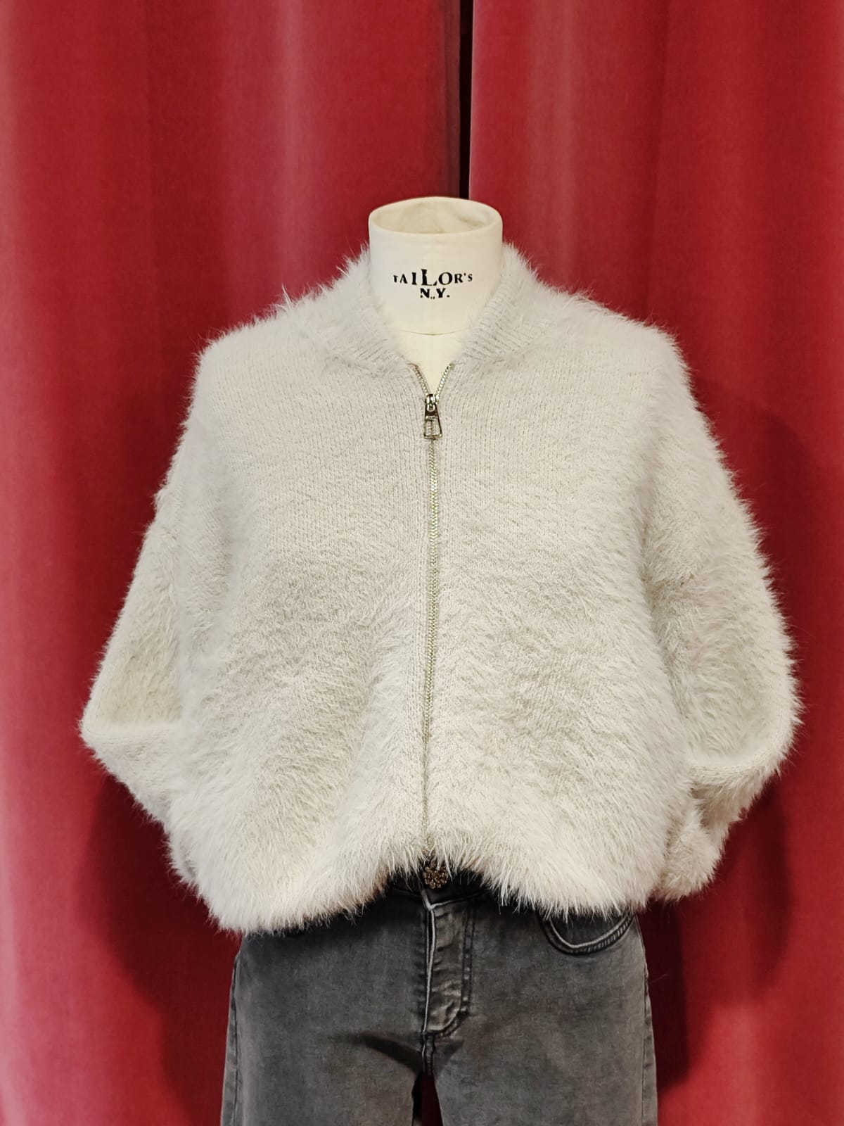 Bomber pelo lungo grigio JOJ MILANO