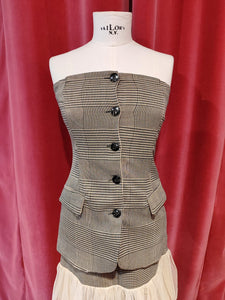 Gilet bustier check