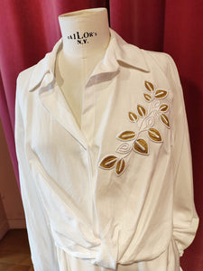 Camicia  bianca ricamo -60%