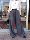 Pantalone palazzo pences grigio   -60%