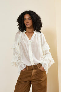 Camicia balze in pizzo