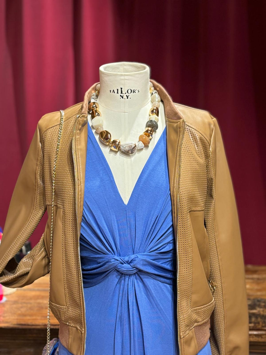 Bomberino ecopelle traforato laser