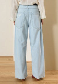 Jeans wide leg rotture