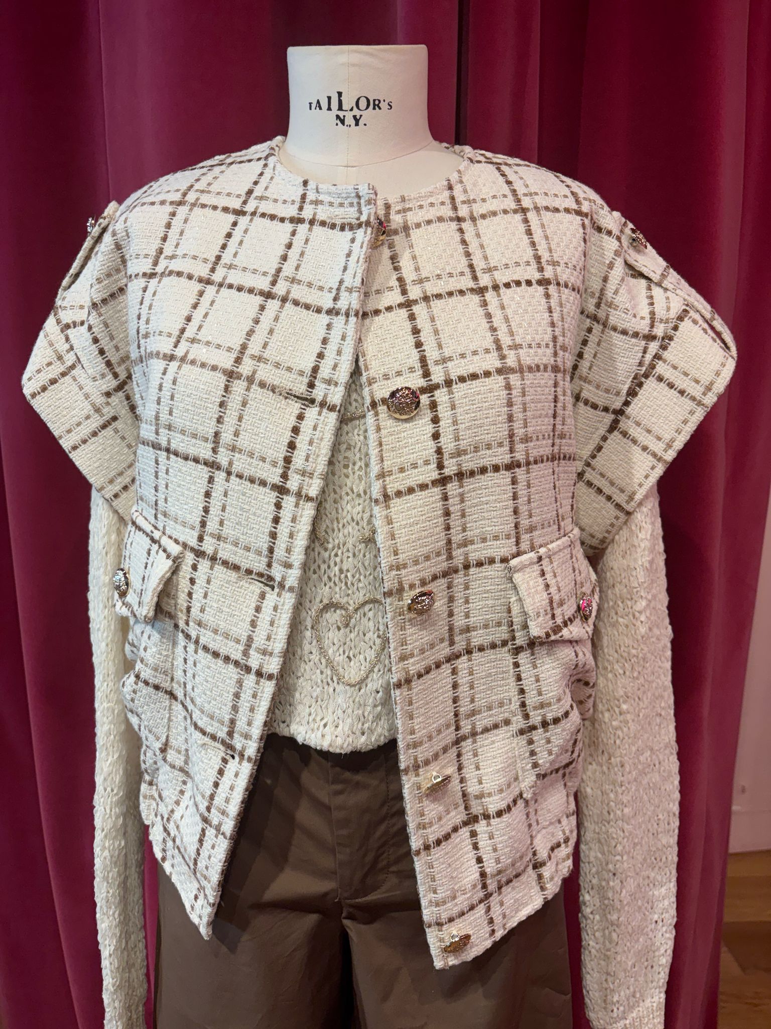Bomber jacquard mezza manica CHLOE