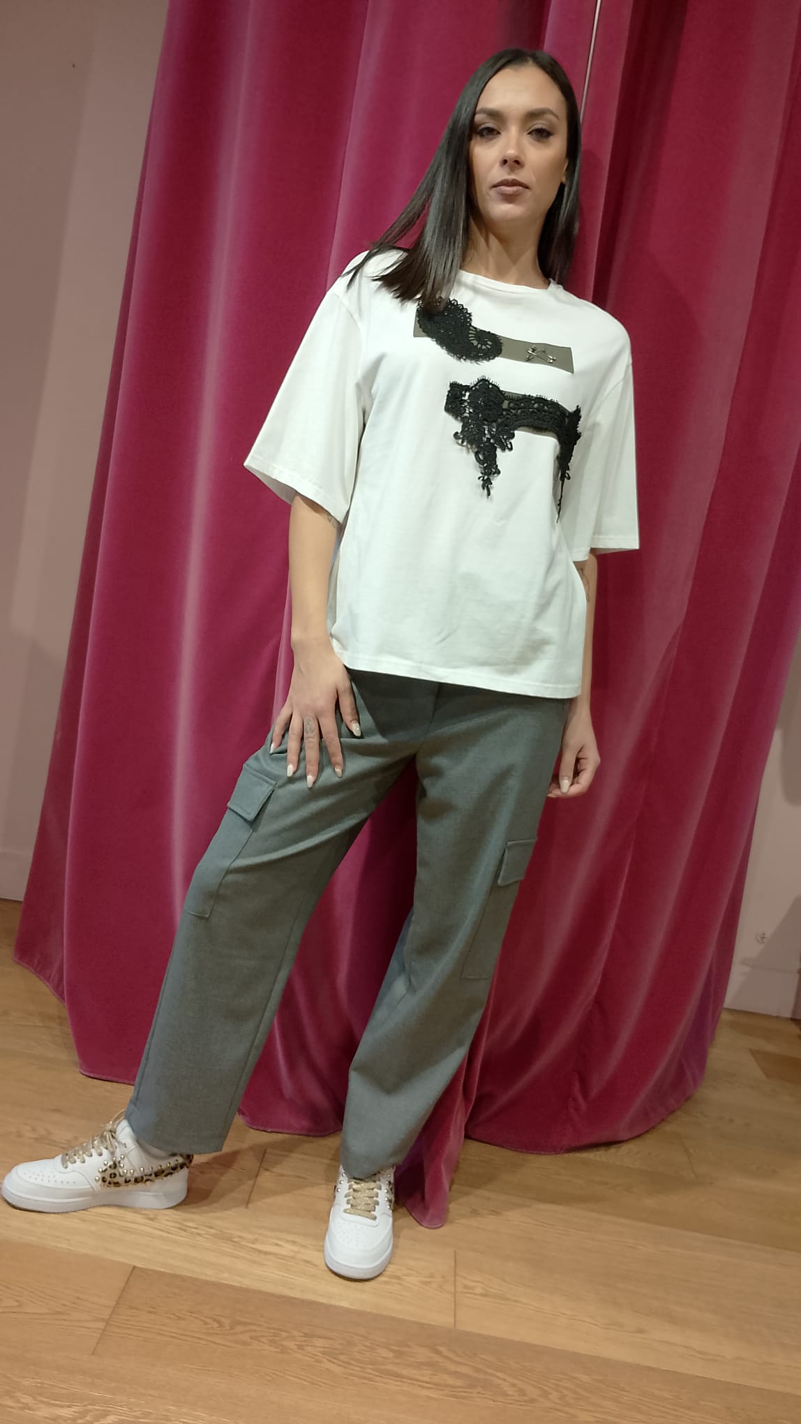 Pantalone grigio tasche Le Sarte del Sole  -50%