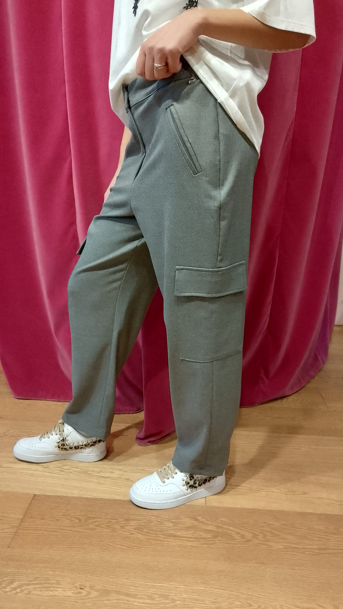 Pantalone grigio tasche Le Sarte del Sole  -50%