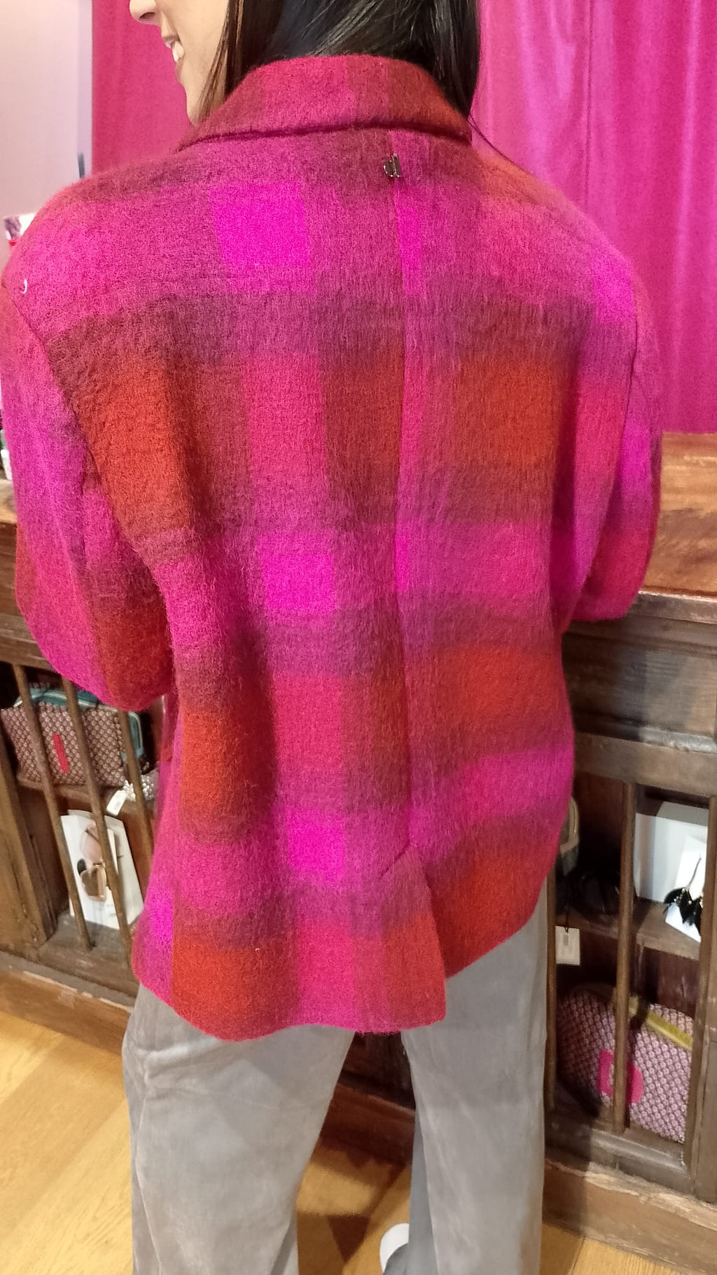 Giacca in lana oversize con applicazioni  -50%