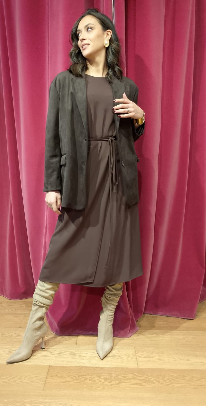 Giacca velluto  OVERSIZE spilla -50%