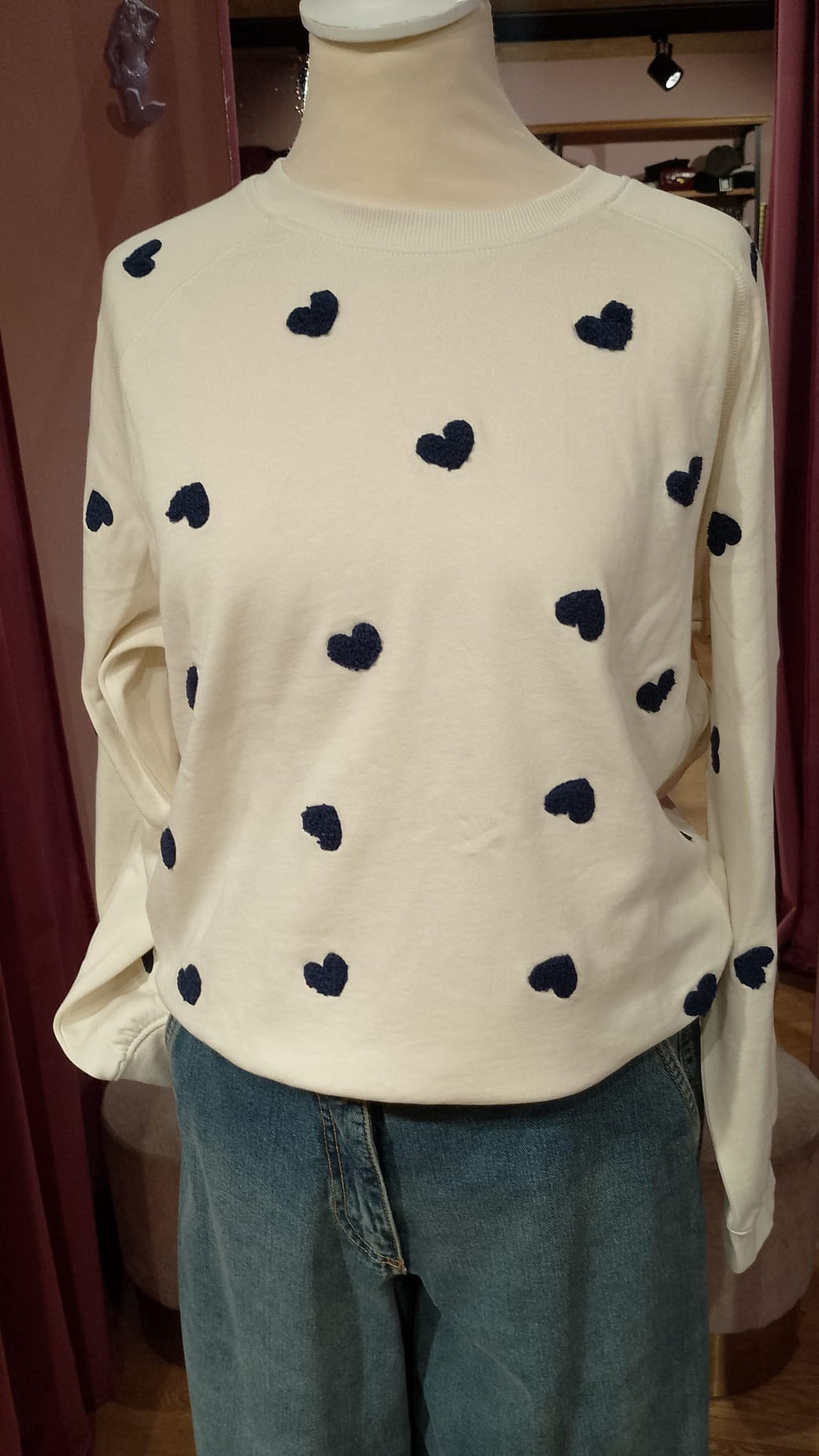 Felpa cuori blu -50%