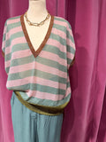 Maglia V righe  lurex Dixie