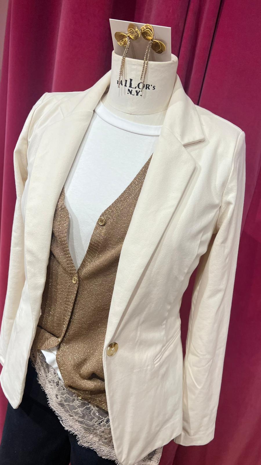 Blazer denim stretch Ichi