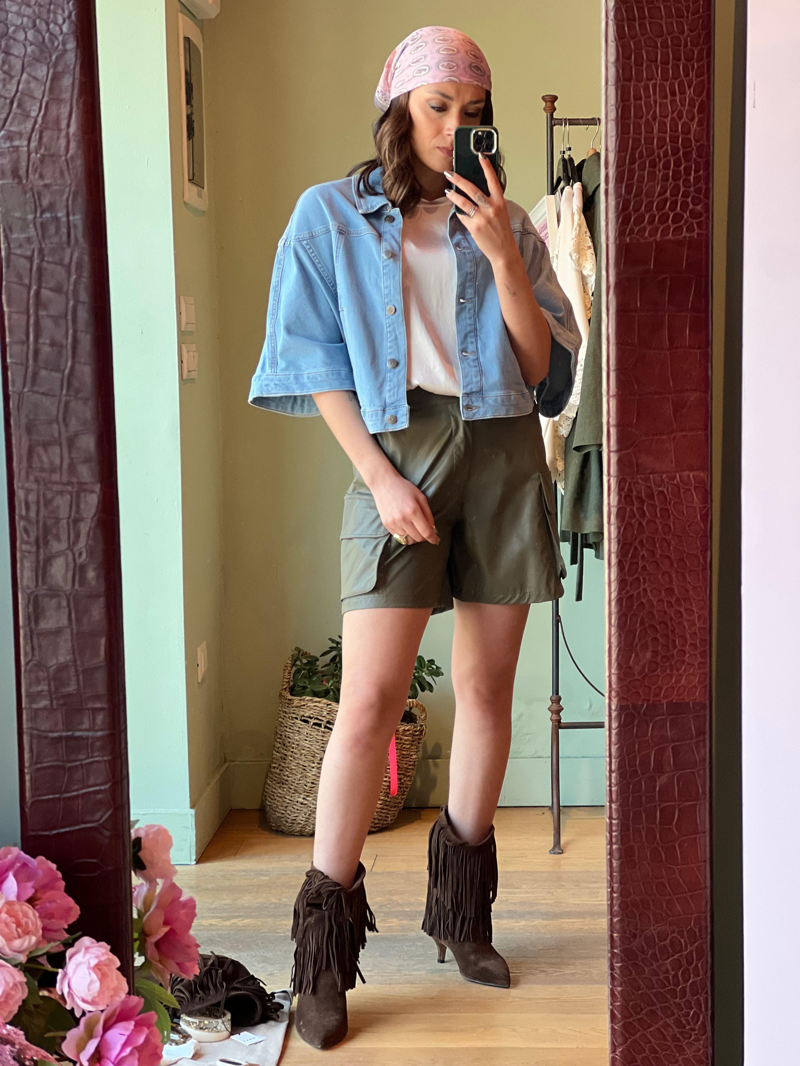Short ecopelle tasche Le Streghe