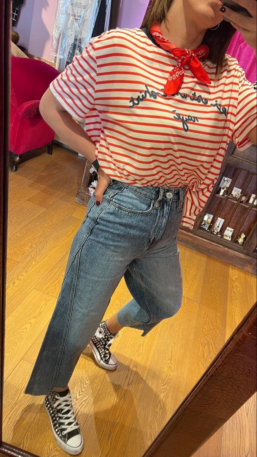 Jeans balloon sfrangiato Ichi