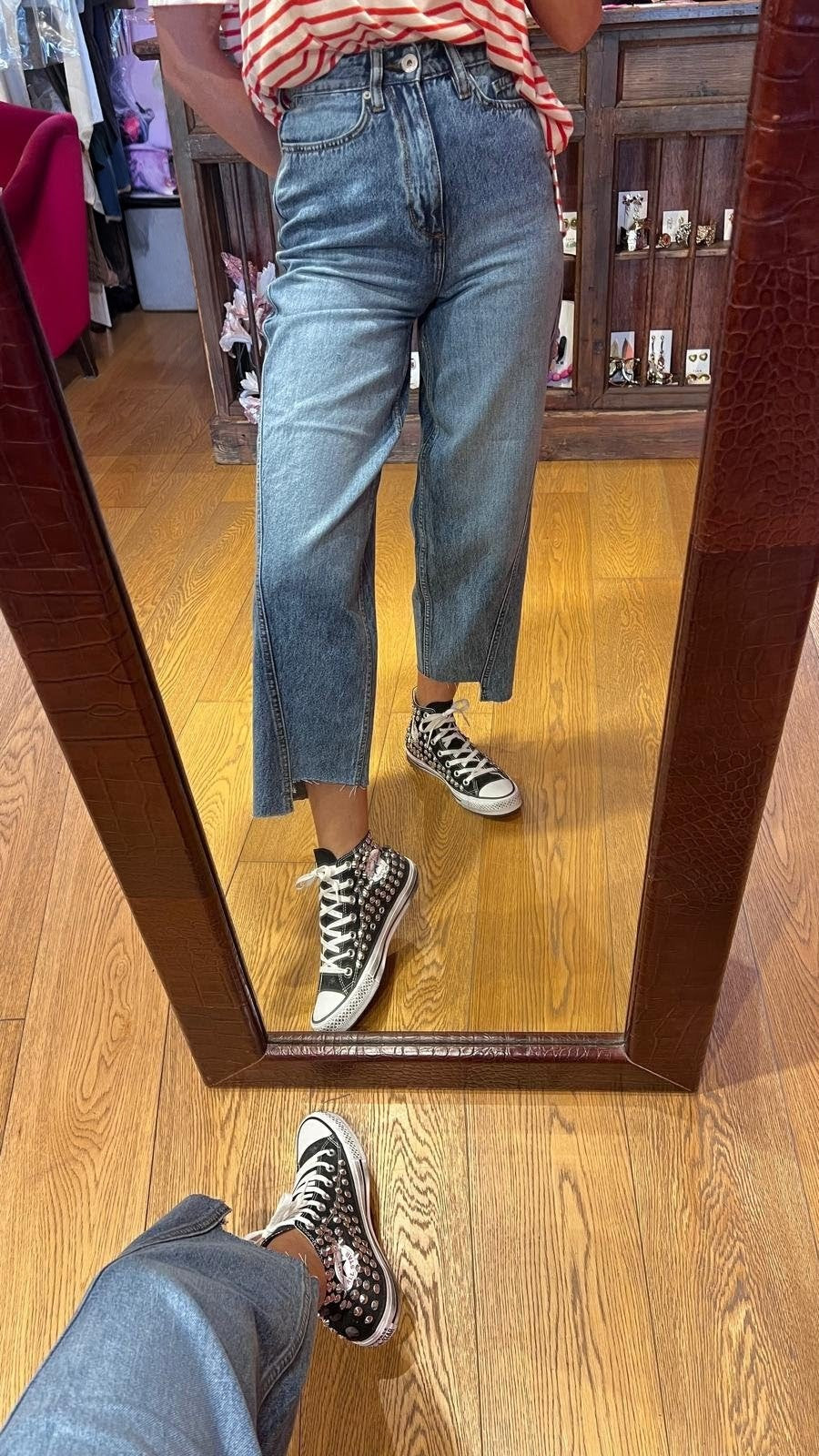 Jeans balloon sfrangiato Ichi