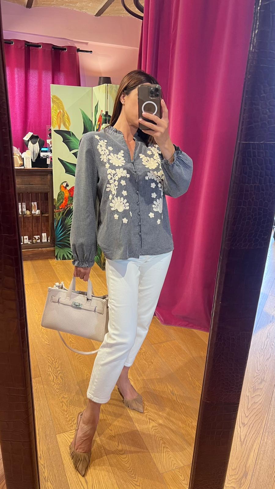 Camicia vichy blu Souvenir