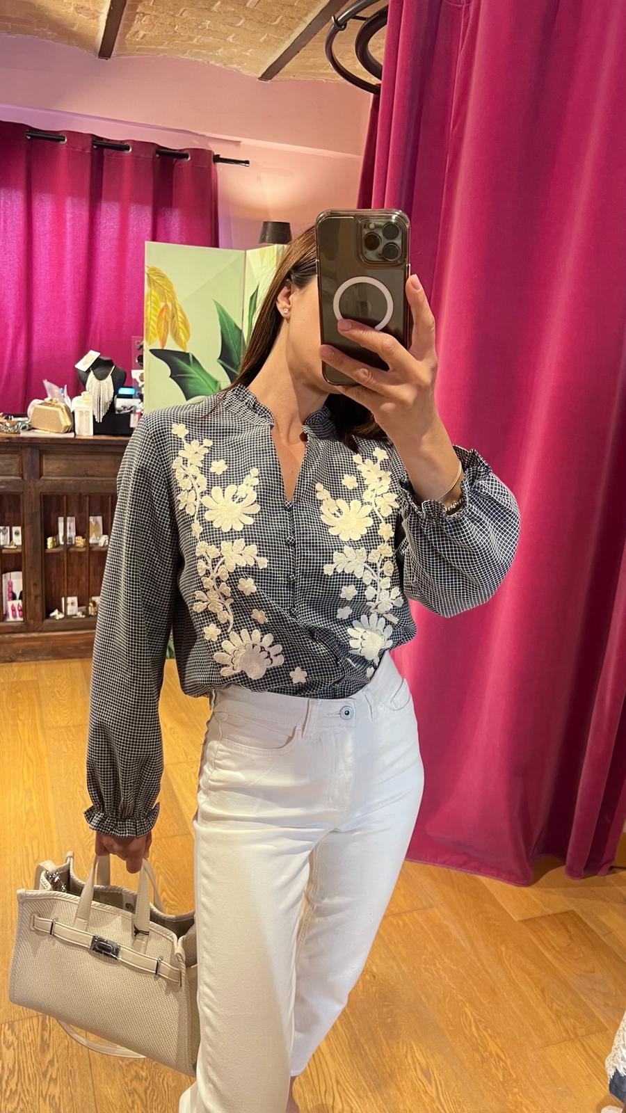 Camicia vichy blu Souvenir