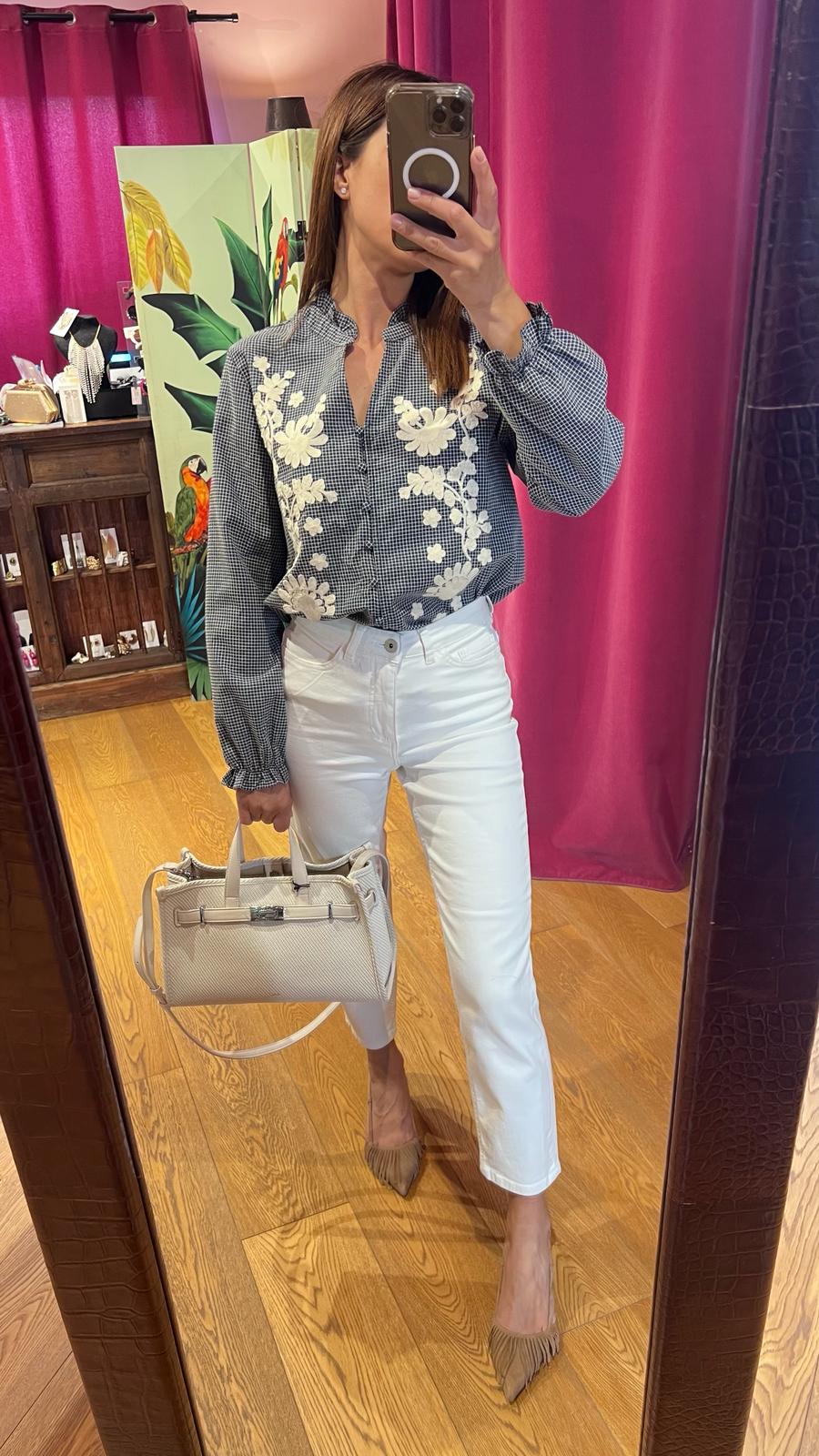 Camicia vichy blu Souvenir